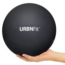 URBNFit Pelota de ejercicio pequeña – Mini pelota de pilates de 9 pulgadas con guía de acondicionamiento físico para yoga, barras, terapia física, est