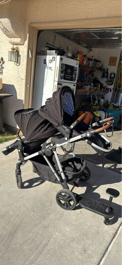 Mockingbird Double Stroller with Ride-Along Board