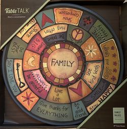 Brand New Table Talk “Family Values” Lazy Susan, Original Box, 18”