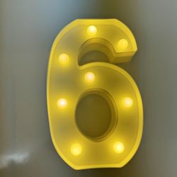 Number 6 Marquee W/ Brand New Battery