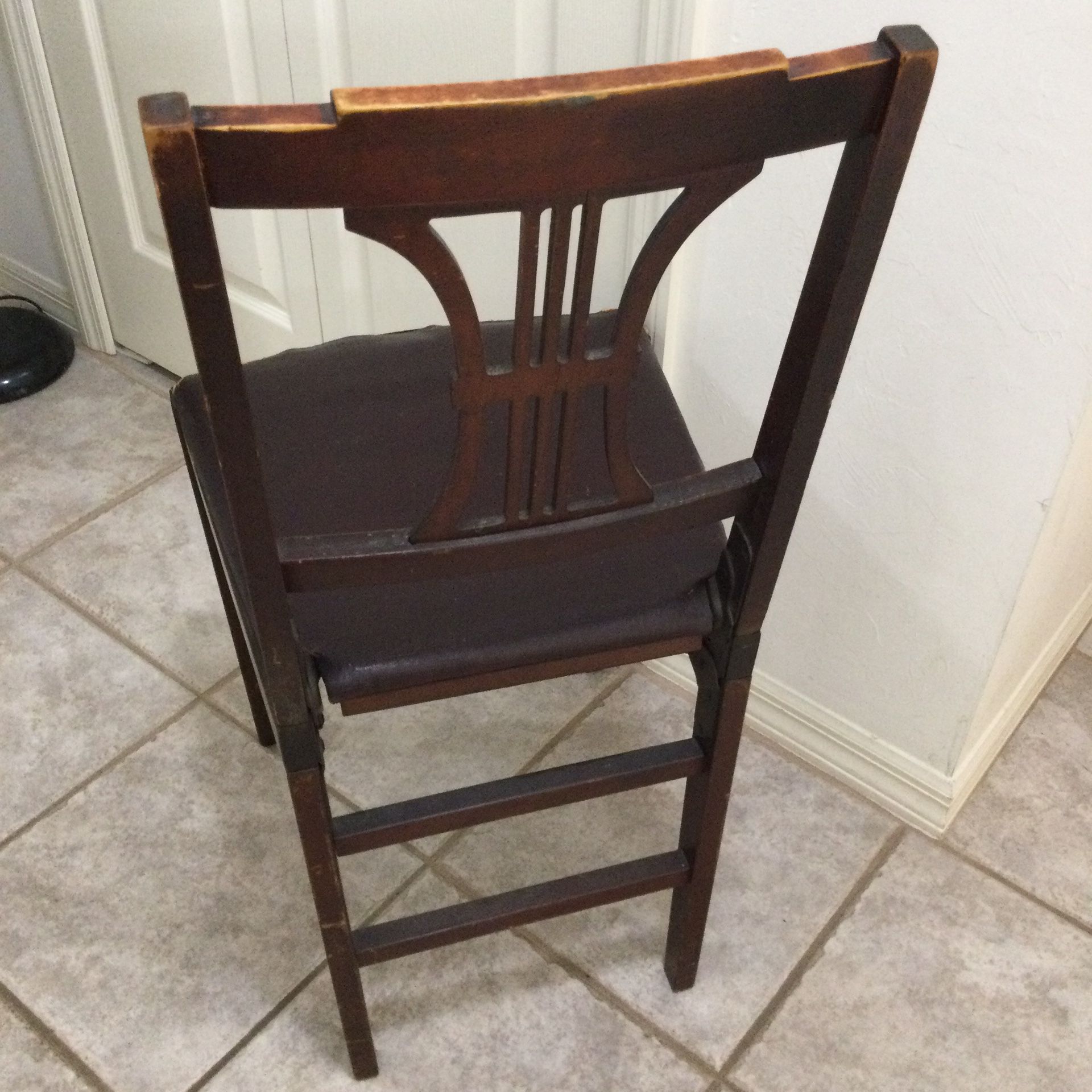 Tri Fold Chair Antique 1940’s PAT# (see Last Pics)