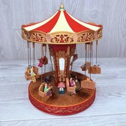 Vintage Merry Brite Mr, Christmas Rare Carousel  Still new attached to Original Box Vintage New  Batteries Required 
