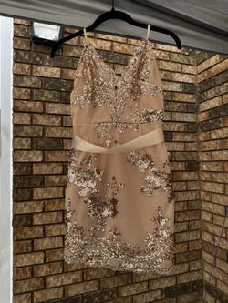 Rose Gold Mini Dress