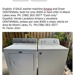 Washer and Dryer 