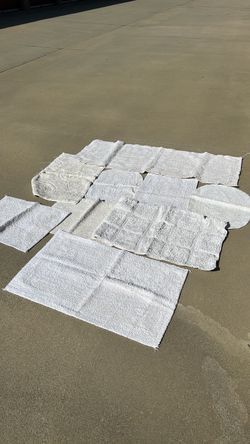 Nine cotton chenille rugs used clean $10