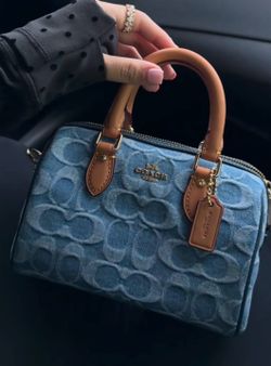 Coach mini denim Rowan purse