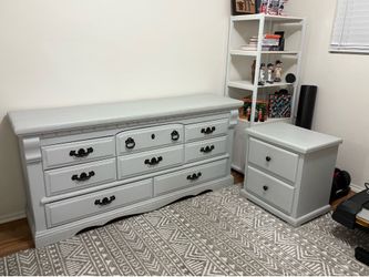 Matching Gray Dresser & Nightstand
