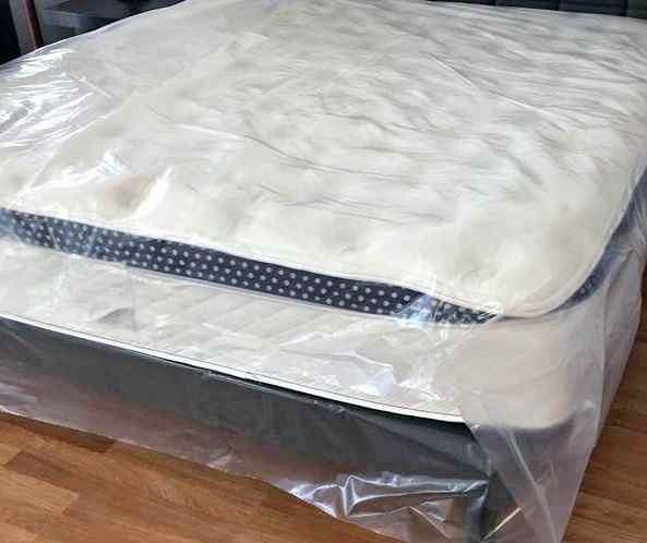 New Bed Still in the Plastic