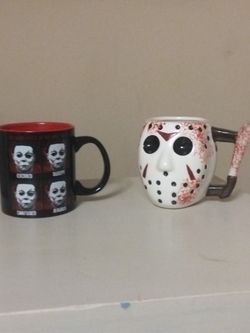 Michael Myers and Jason Friday the 13th mugs