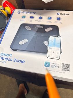 Etekcity ESF-551 smart fitness scale in black.
