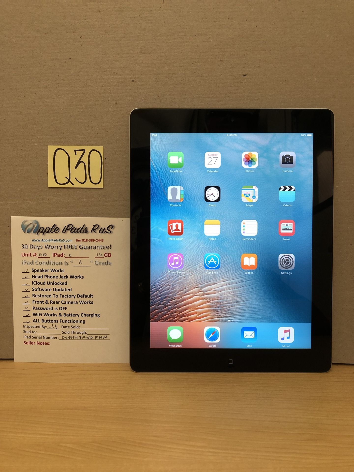 Q30 - iPad 2 16GB