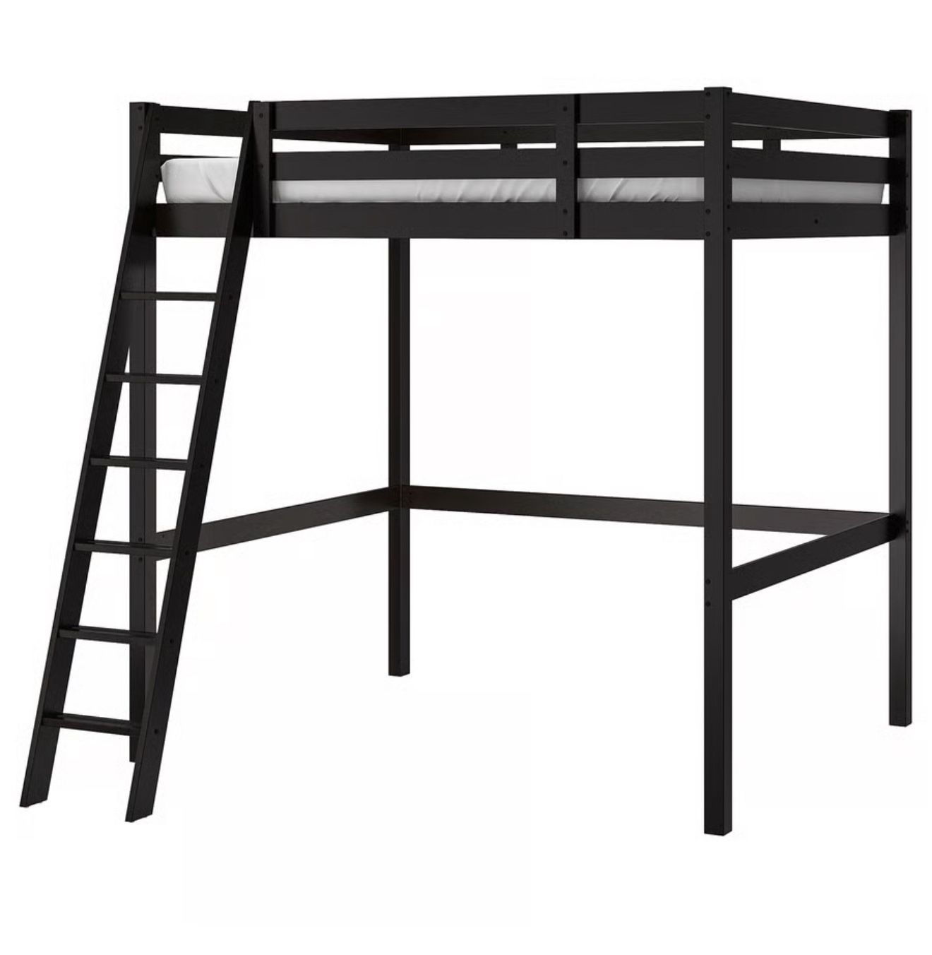STORÅ Loft bed frame, black, Full