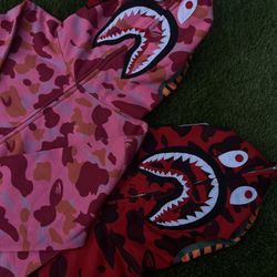 Bape Hoodie Red 