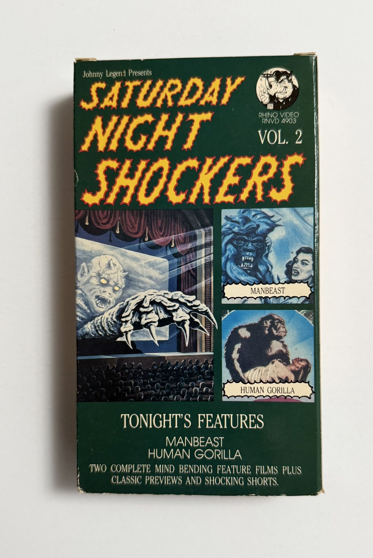 Saturday Night Shockers Vol. 2 (Manbeast & Human Gorilla) VHS “RARE”