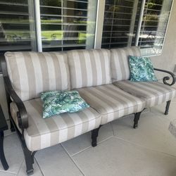 Brown Jordan Couch & Two Swivel Chairs