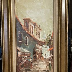 Beautiful   Oil  painting   / signed   by artist 