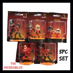 NIB Pixar The Incredibles 5Pc Figure Set