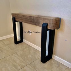 Rustic Beam Console Table 