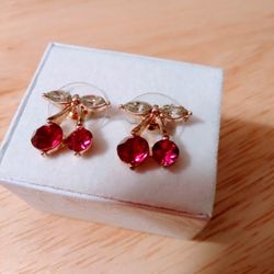 Gold  Plated .cherry earings 💫💫💫🎁
