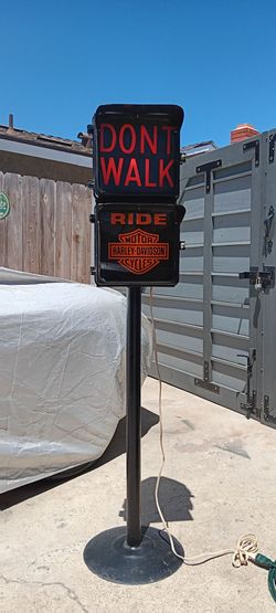 1940's  Don't Walk - Harley Davidson  Street Light