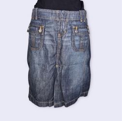 Vintage 2000s London Jean Blue Denim Skirt Denim Pencil Skirt | Size 2 Small | Raw Denim Look, 100% Cotton Made in Hong Kong Vintage Y2K