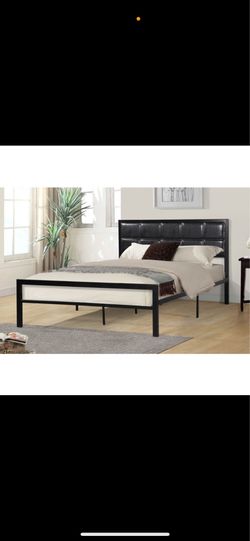 Queen sized bed frame in black IKEA