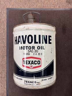 Vintage Texaco Havoline Motor Oil Can