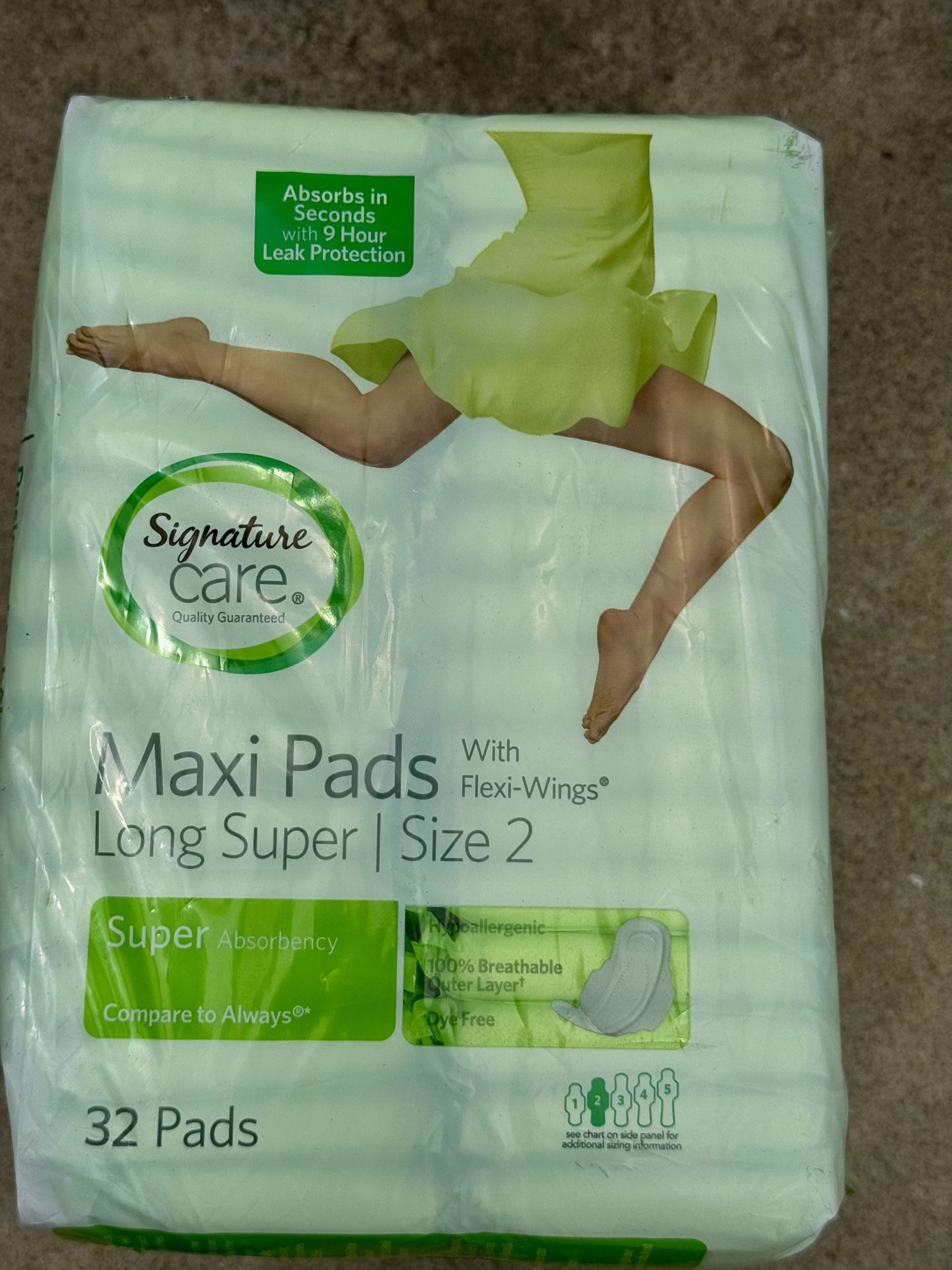 3 Packages Maxi Pads Signature Long 32 Inside Each Package 3 Packages
