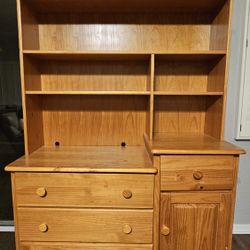 Changing Table Dresser with Hutch