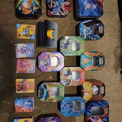 Pokemon tins, And Card Accessories 