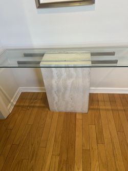 Travertine Side Table
