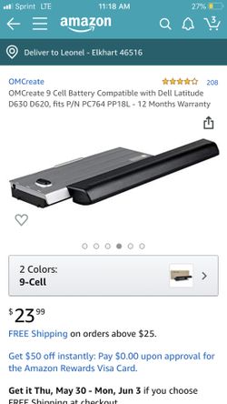 Battery for Dell Latitude D620, D630, D631,D640, D630C, D630N, D730ATG, D630UMA, PRECISSION M2300. 100% NEW