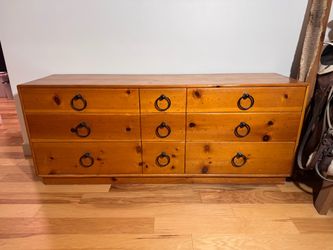 Solid Pine Cedar Lined 9-Drawer Wood Dresser