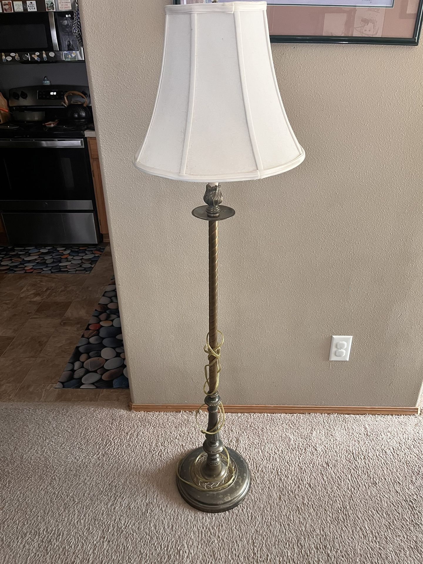 Antique Brass Tall Floor Lamp