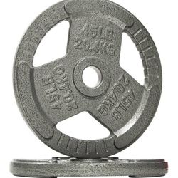 (2) 45LB Cast Iron Plates