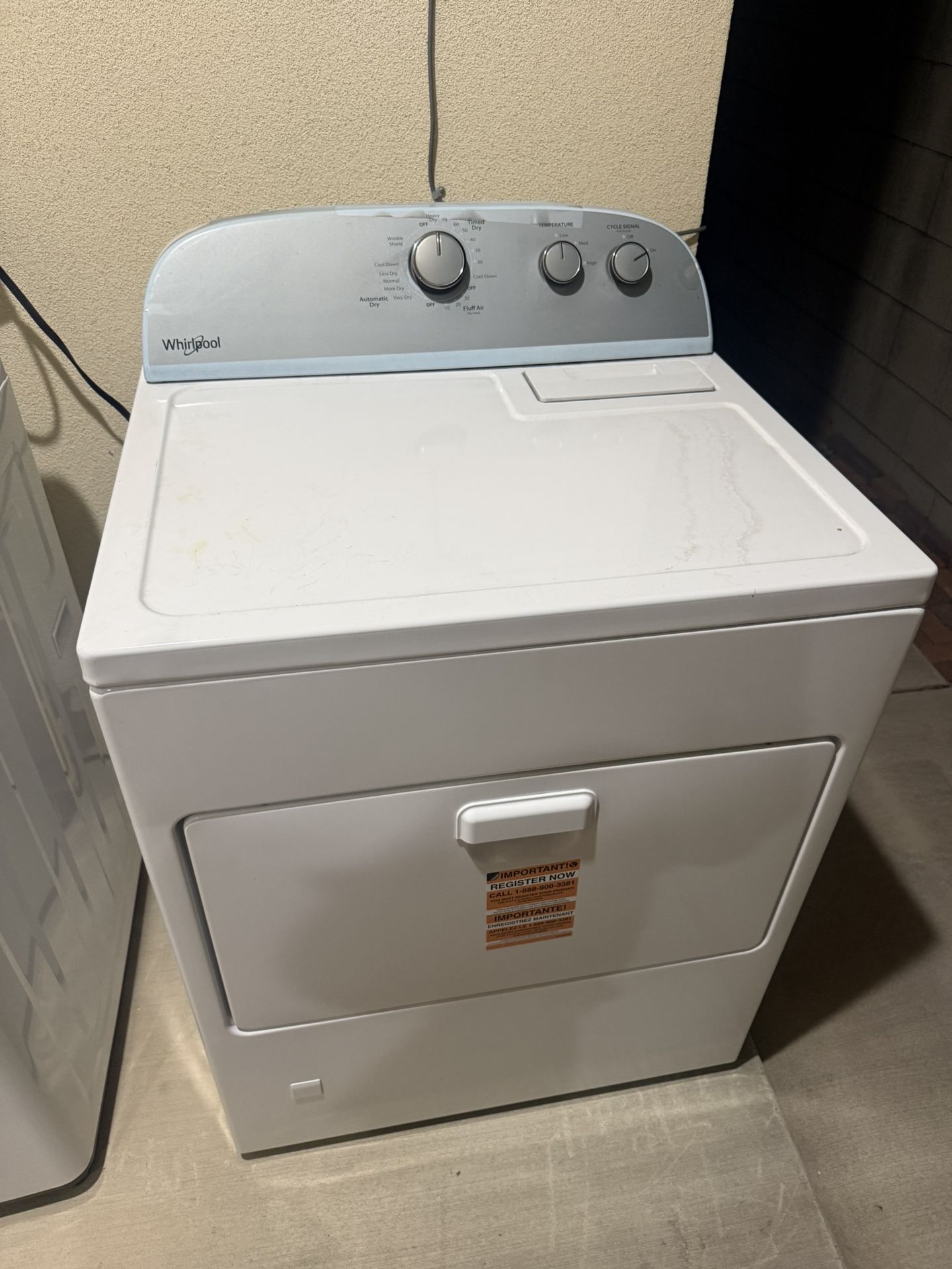 Whirlpool Gas Dryer White