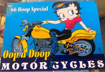 Betty Boop Motorcycles Metal Tin Sign