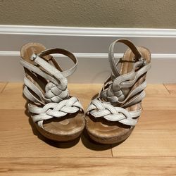 Born Crown Leather Cork Wedge Sandals – Women’s 6 