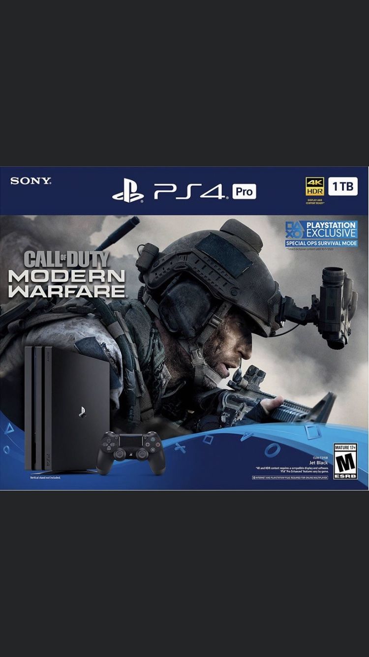 PS4 Pro Call off duty bundle