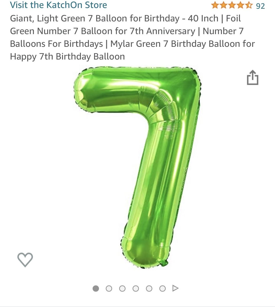 Number 7 Balloon