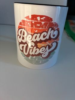 Beach Vibes Ceramic Coffee Mug