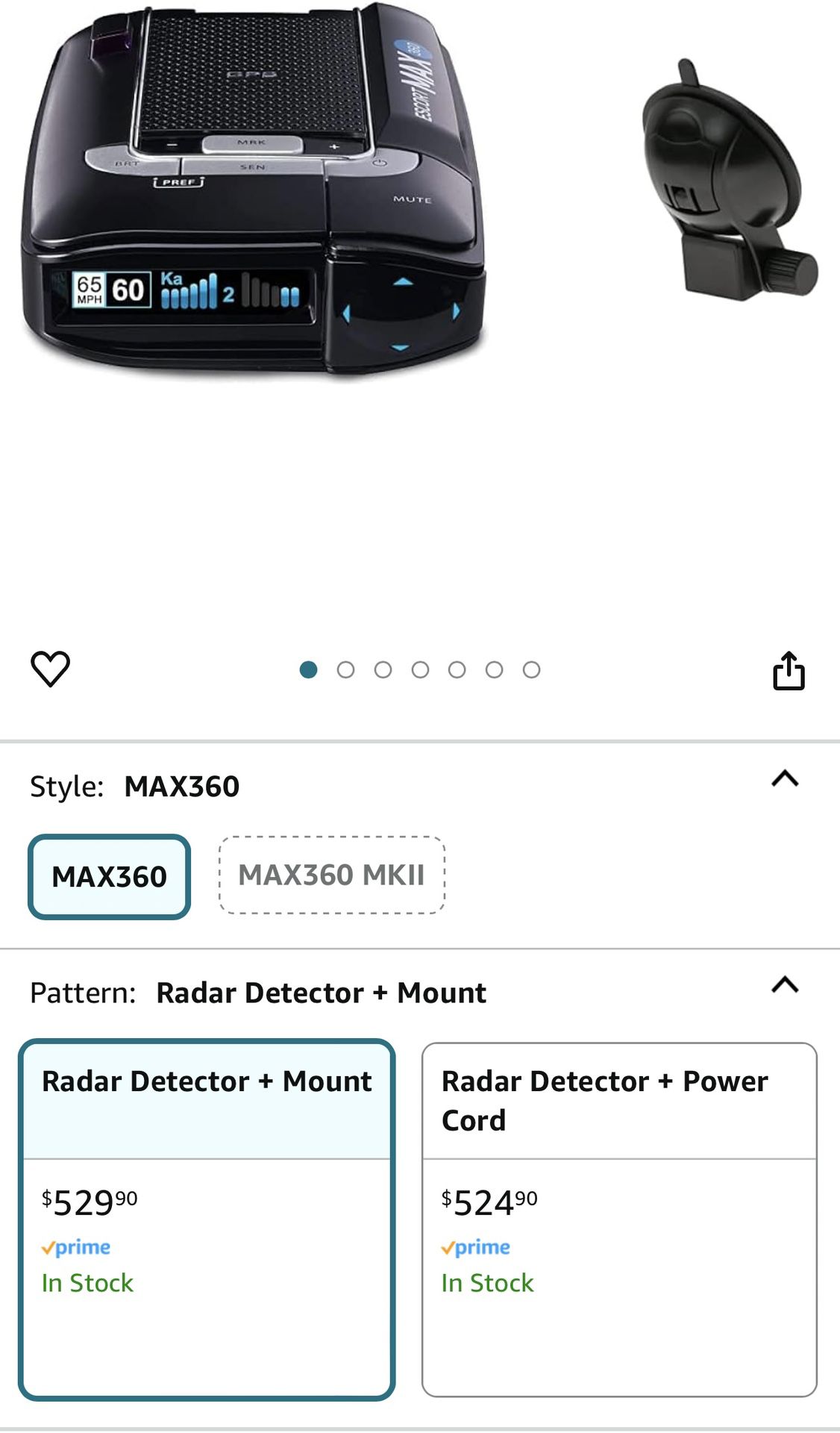 Escort max 360 Radar