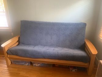 Futon with wooden frame