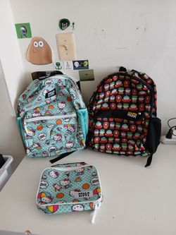 Original like New South Park backpack and Hello Kitty backpack and lunchbox.
Incredible quality!!
All for Only 20 dollars (all paid 100 dollars).
Incr