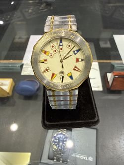 Corum Admirals Cup 18k Yellow Gold/Steel Mens 35mm Quartz Watch