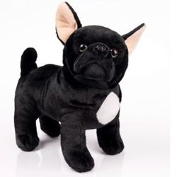 12.5 Inch Black Dog Stuffed Animal, French Bulldog Plush Stuffed Animals 18 dollars new