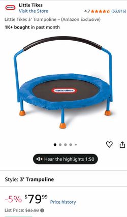 Little Tikes 3’ trampoline