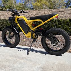 NEW, 1500 Watt, Electric Bike, Hydraulic Brakes, 35 Mph, Fat Tire, Black Or Yellow Frame  
