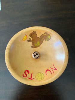 Vintage  Rio Grande Woodenware Nut Bowl 10”