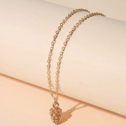 Women’s Jewelry - Pinecone 🌲 Charm Gold Tone Necklace 